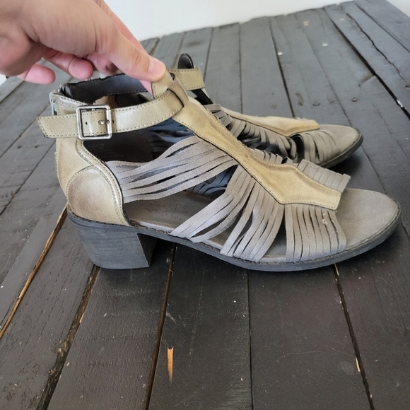 Coconuts by Matisse Winslow Gladiator Womens 9 Heeled Sandals Strappy Grey Green - Picture 3 of 8